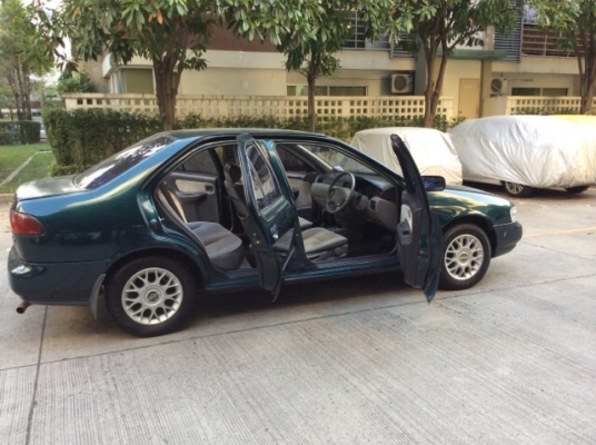 ขายรถนิสสัน ซันนี่ B14 เครื่อง 1.5 เกียร์ออโต้ ติดแก๊ส LPG เพาเวอร์ ไฟฟ้าทั้งคัน ภายในเบาะเดิมสวยสะอาด แอร์เย็นหนาว วิทยุCD สีเต็มเงามีริ้วรอย ยางใหม่ รถขับดี พร้อมใช้เลยครับ