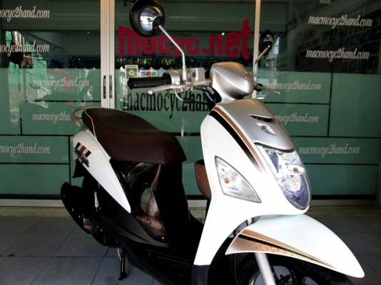 LET'S ตัวท็อปล้อแมกช์ สีขาวนํ้าตาล รถเดือน สิงหาคม.ปี57 ไมล์ 6746โล รุ่นใหม่หัวฉีด ของแถม 3 รายการ 24900