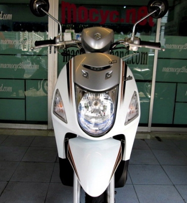 LET'S ตัวท็อปล้อแมกช์ สีขาวนํ้าตาล รถเดือน สิงหาคม.ปี57 ไมล์ 6746โล รุ่นใหม่หัวฉีด ของแถม 3 รายการ 24900