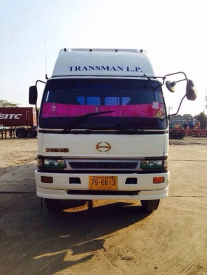 ขายรถบรรทุก 10 ล้อพื้นเรียบบรรทุกตู้ HINO FL1J เครื่อง JO8C 212 แรงม้า พื้นยาว 6 เมตร ราคา 1000000