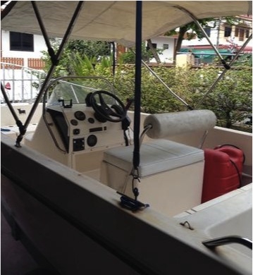 เพื่ื่อนต่างชาติกลับประเทศ ต้องการขายเรือตกปลา 16 ฟุต เครื่อง Yamaha 50four หัวฉีดYamaha  50  ด่วน
