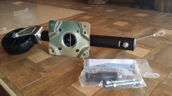 ล้อหน้าเทรลเลอร์ แบบปรับระดับได้ ขนาด 1,000 ปอนด์ ขนาดล้อ 6" สามารถยกได้ 10"