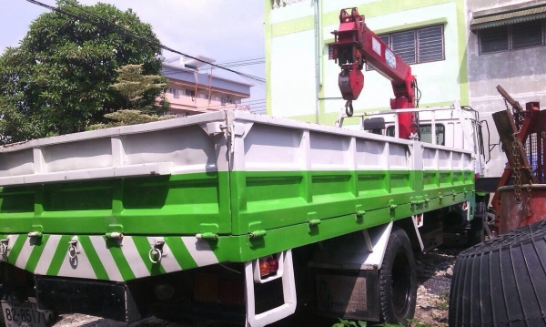 ขายรถบรรทุก 6ล้อ Mitsubishi 240 แรงม้า  พร้อมเอี้ยบเครน5  ตัน Unic