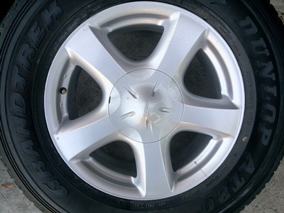 ขายล้อแม็กISUZU All New ขอบ17ยางDUNLOP ปี 12  4 ล้อ