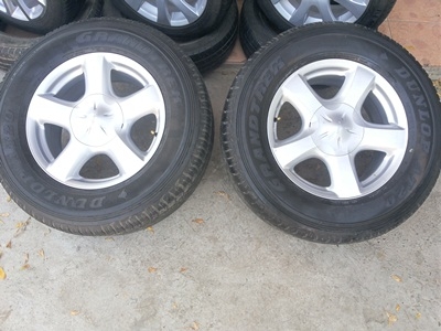 ขายล้อแม็กISUZU All New ขอบ17ยางDUNLOP ปี 12  4 ล้อ