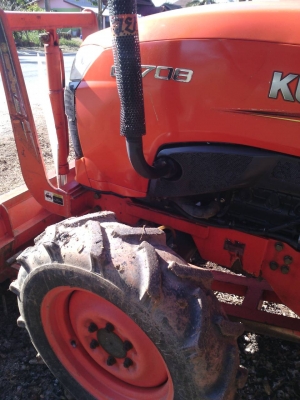 รถไถคูโบต้า L  4708 ปี 57 อุปกรณ์ครบ 3 อย่าง ดันหน้า ผานหลัง โรตาลี