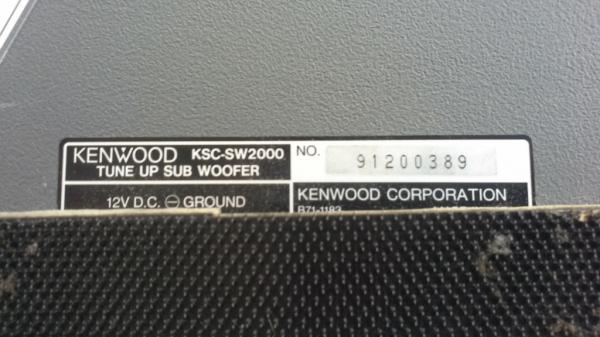 Subwoofer Kenwood รุ่น KSC-SW2000 แอมป์ในตัว มือสองญี่ปุ่น