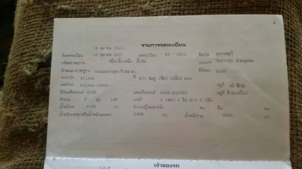 ขายรถเทนเลอร์6 ล้อ FC