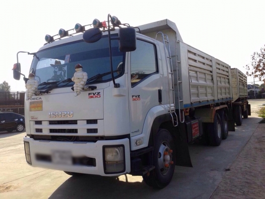 ขายรถพ่วงสิบล้อดัมพ์ ISUZU เครื่อง 300 แรง ปี 54 กระบะดัมพ์อู่สมบัติ ลูก 2 เพลา