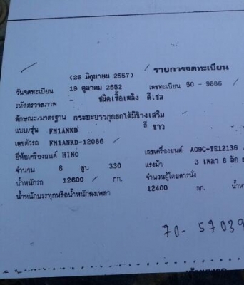ขายสดหรือดาวน์หัวคัสชีส์ HINO 344 ปี52 วิ่งน้อยมาก ครับ ขายสดหรือดาวน์หัวคัสชีส์ HINO 344 ปี52 วิ่งน้อยมาก ครับ