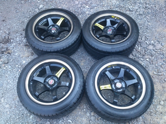 ขายแม็กTE37  4รู100 ออฟ25 กว้าง8นิ้ว 4 วง พร้อมยางNITTO  MADE IN JAPAN 195/55R15 ยางสัปดาห์ที่05ปี13. สวยๆจำนวน 1 ชุด