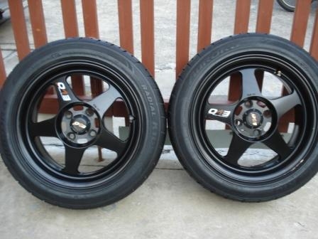 แม็ก EVO ขอบ 15 4 รู 100  พร้อมยางขายถูกๆ 1 คู่