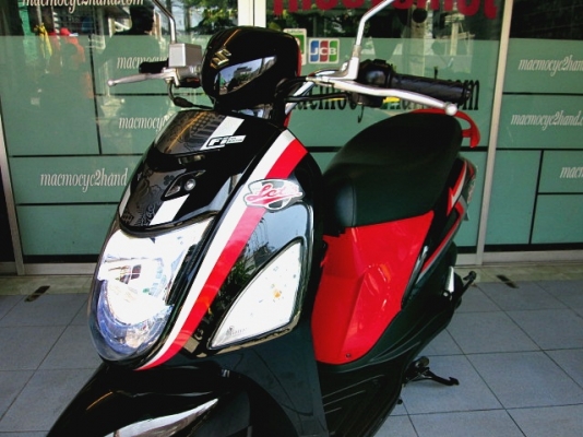 LET'S  สีแดงดำ อมตะ รถเดือน มีนาคม.ปี57 รุ่นใหม่หัวฉีด ไมล์ 2 พันโล แถม 2 รายการ 22900