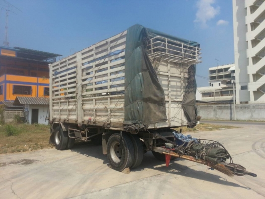 ขายรถบรรทุก 20 ล้อพ่วงแม่ลูกคอกเกษตรไม่ดัมพ์ HINO MEGA 220 แรงม้า 12 ล้อยกล้อหลังได้ หางพ่วง 2 เพลา ราคา 1250000