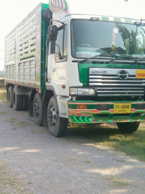 ขายรถบรรทุก 24 ล้อคอกเกษตรไม่ดัมพ์ HINO หัวเปอร์เฟีย 12 ล้อ เครื่อง 260 แรงม้า หางพ่วง 3 เพลา ราคา 1500000