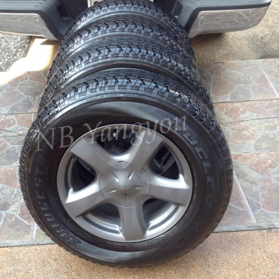 ล้อแม็ก Isuzu dmax all new vcross รมดำแท้ ตัว top ขอบ 17 พร้อมยางบริสโตน 255-65-17 ปี14