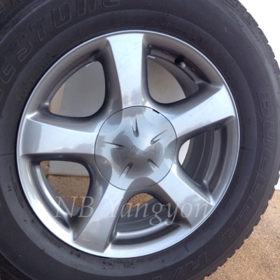 ล้อแม็ก Isuzu dmax all new vcross รมดำแท้ ตัว top ขอบ 17 พร้อมยางบริสโตน 255-65-17 ปี14