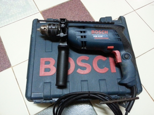 ขายสว่านไฟฟ้ามีระบบกระแทกยี่ห้อBoschรุ่นGSB16REขนาดหัวใส่ดอก4หุนสภาพเกือบๆใหม่ครับ