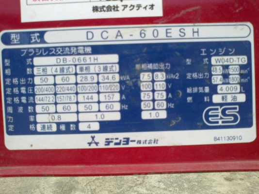 ขายด่วน เครื่องปั่นไฟสภาพดี มือสองจากญี่ปุ่น พร้อมใช้งาน (เดิมๆ)