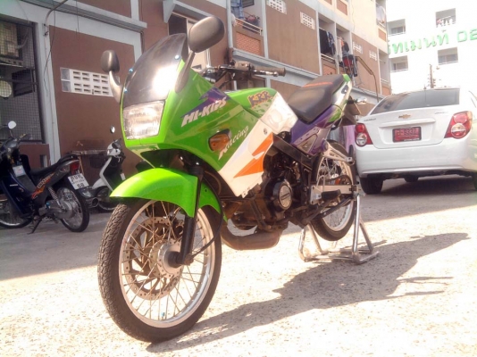 ขออนุญาติขาย KAWASAKI KR 150 CC. มือเดียว เสื้อทอง ล้อเงิน