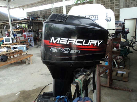 ขายด่วนเครื่อง Mercury 200Hp ท่อนหางสั้น