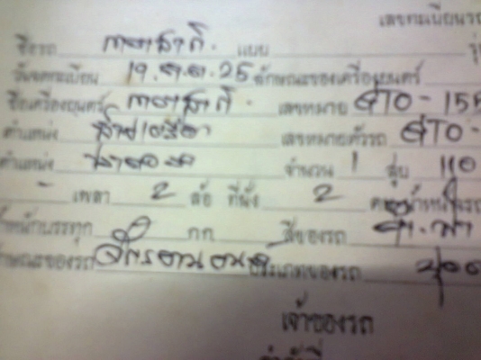 เล่มทะเบียน GTO 110 ซีๆ  700 บาท จัดไปครับ