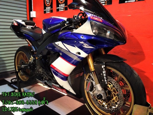 T&amp;T BIKE RAMA2 เอารถเทพๆมาขายYAMAHA R1 ปี2004 สเปคเมกา ทะเบียนแท้ๆโอนขนส่งแต่งทั้งคันราคา369000บาทไทย