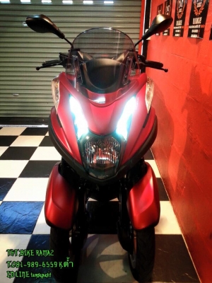 T&amp;T BIKE RAMA2 นำรถป้ายแดงมาขายครับ ยกกับมาจากศูนย์YAMAHA ขายเพียง 72500฿ YAMAHA TRICITY ปี2015 เลขไมล์13 โลแท้ ราคาออกป้ายแดงไม่รวมประกันก็ 84500 ครับ