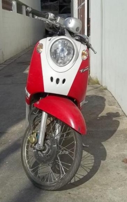 ขาย Yamaha Fino สีแดง จดปี 2551 ทบ หมด ม.ค.58 ขาย 10,900.-