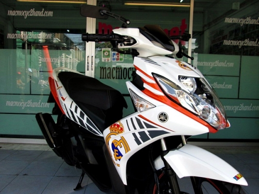 Nouvo sx สีส้มขาว ลาย Real madrid Edition ตัวท๊อป ล้อแมกซ์ มือหนึ่งรุ่นแพงสุด รถเดือน มี.ค.ปี 57 มีมาไม่บ่อย 39900
