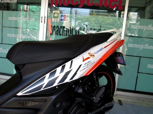 Nouvo sx สีส้มขาว ลาย Real madrid Edition ตัวท๊อป ล้อแมกซ์ มือหนึ่งรุ่นแพงสุด รถเดือน มี.ค.ปี 57 มีมาไม่บ่อย 39900