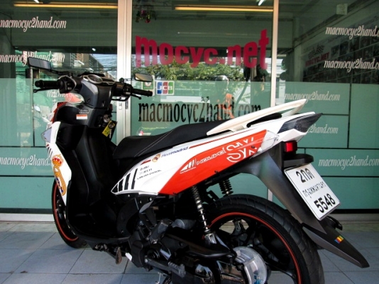 Nouvo sx สีส้มขาว ลาย Real madrid Edition ตัวท๊อป ล้อแมกซ์ มือหนึ่งรุ่นแพงสุด รถเดือน มี.ค.ปี 57 มีมาไม่บ่อย 39900