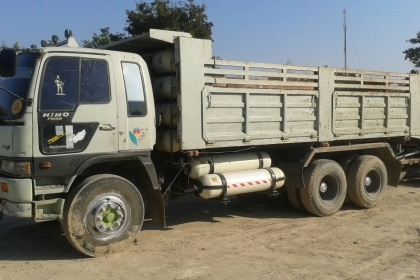 10ล้อดั้มHINO FM3M พ.ย ปี39 ติดก็าซ NGV ดั้มแม่ลูก สามมิตร