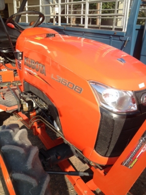 ขายคูโบต้า L3608 4 WD 2 เพลาพร้อมผานพรวน6 ตราช้าง สีเดิมๆจากโรงงานพร้อมใบมีดดันหน้าคานล่าง