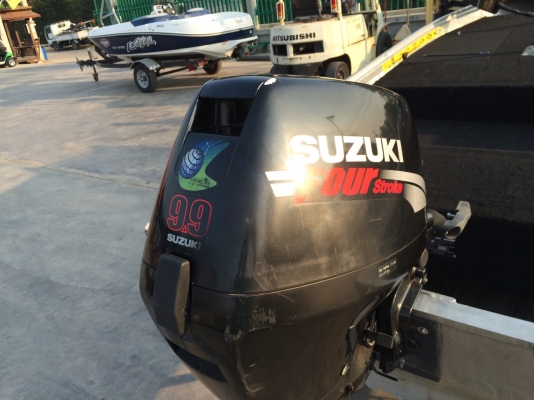WWW.ByRin29.COM เรืออลูมิเนียม พร้อมเครื่องวางท้าย SUZUKI 4 Storke 9.9 แรง พร้อมมอเตอร์ไกด์ สภาพเดิมๆจากญี่ปุ่น นำเข้าจากประเทศญี่ปุ่น