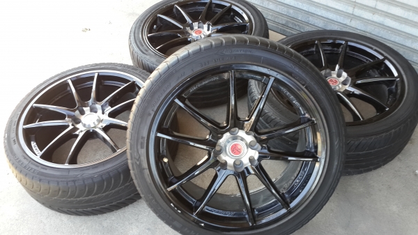 Lenso Ninja ขอบ 17 4รู100/114 พร้อมยางปี12