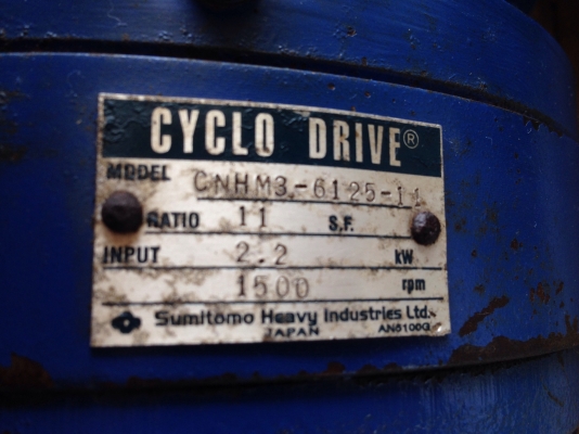 ขายมอเตอร์เกียร์ Cycro drive Sumitomo 3HP. 380V อัตราทด 1:11 สภาพสวย วิ่งนิ่ม พร้อมใช้งาน มี 2 ตัวครับ