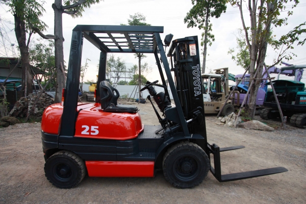 ขายรถโฟล์คลิฟท์  TOYOTA 6FD25 เสาสูง 3 เมตร ขนาด2.5ตัน ติดต่อ 086-775-7900 086-324-1992