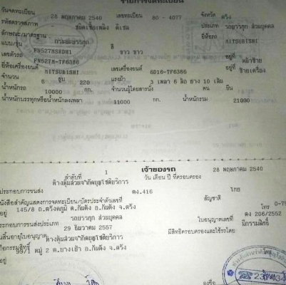 แสงฟ้าเต้นรถ///ขายรถ10ล้อดั้มมิตรซูFN527-MTF63XX ไม่มีเทอรืโบ ยางใหม่10เส้น แสงฟ้าเต้นรถ///ขายรถ10ล้อดั้มมิตรซูFN527-MTF63XX ไม่มีเทอรืโบ ยางใหม่10เส้น