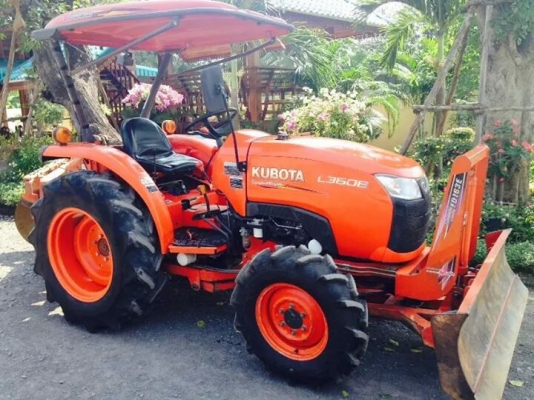 คูโบต้า L3608 4 WD 2 เพลาใบมีดตราช้าง..ผาน 6 ช้างสภาพดี..เดิมๆทั้งคัน