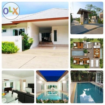 ขายบ้านเดี่ยว ซีบรีซพูลวิลล่าพัทยา เนื้อที่ 96 ตรว. มีสระว่ายน้ำ พร้อมเฟอร์