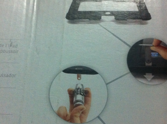 ชุดเคส iPad 2 ของ GRIFFIN แข็งพร้อมตัวล็อกและสายยาวยึดติดโต็ะป้องกันการขโมย(มีสองชุด)