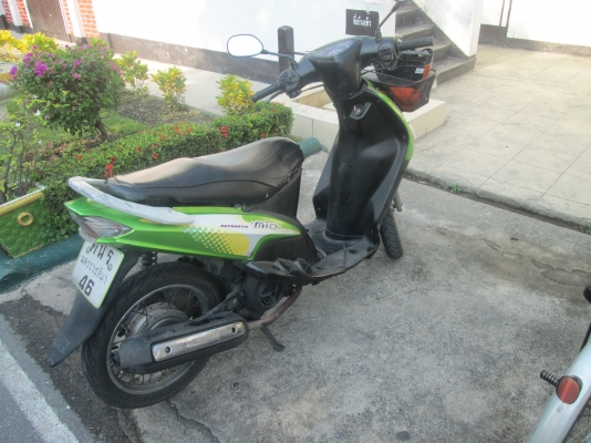 ขายมอไซดยามาฮ่ามีโอขายตามสภาพทะเบียนขาดหาไม่เจอ ทำสัญญาซื้อขายให้ครับขาย5500บาท