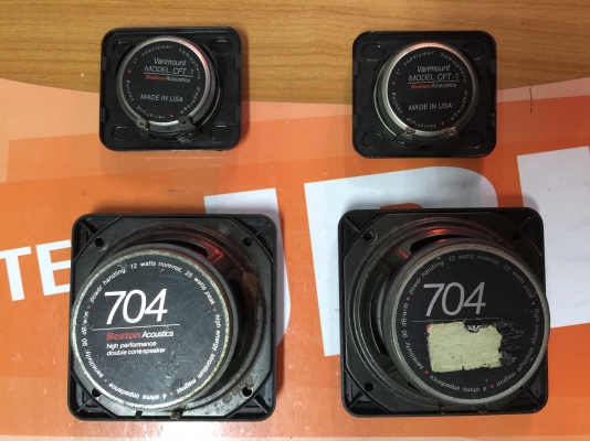 ขายลำโพง Boston Acoustics 4" แยกชิ้นกลางแหลม u.s.a.แท้