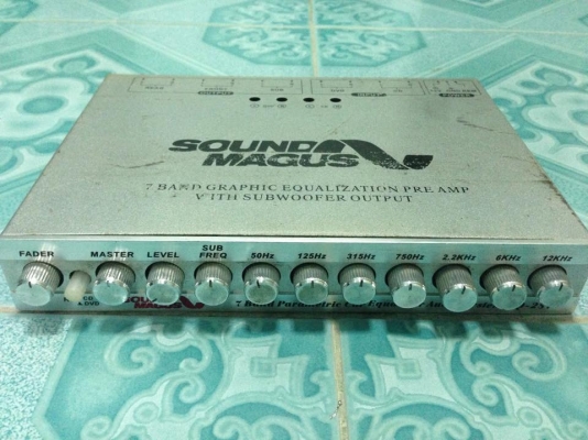 ปรีแอมป์ soundmagus 7แบนมือสองสภาพดีเบสแรงๆกลางเด่น ขาย 950 บาท