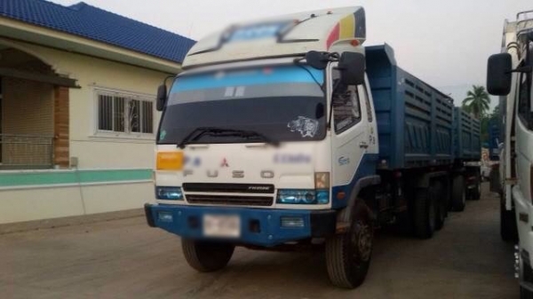 ขายรถพ่วงสิบล้อดัมพ์ MITSUBISHI M6 เครื่องเดิม 260 แรง ปี 52 กระบะดัมพ์สามมิตร ลูก 2 เพลา