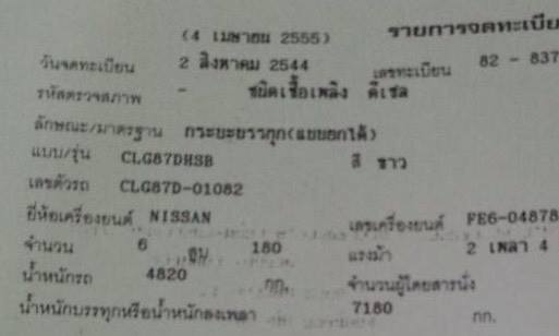 **690,000 บ.ต่อรอง**ขายNISSAN UD-185 6ล้อใหญ่ดั้มดิน NISSAN UD CLG FE6-185HP ปี44 เครื่องเดิม เกียร์เดิม เครื่อง6สูบ แน่นๆ แรงดี ครับ เกียร์ดี เกียร์ใหญ่ เข้าง่าย ไม่หลุด ช่วงล่างใหญ่ คัสซีสวย ไม่ปะไม่ดาม กระบะดั้มเหล็ก6ตัน3.80ม.ยิงหน้า สภาพดี พื้นดีข้างด