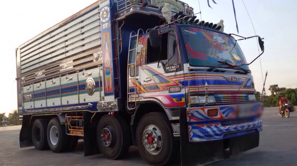 ขายรถพ่วงดัมพ์ HINO 3M เครื่อง P11C-320 แรง กระบะดัมพ์แม่ลูก แม่ 12ล้อ ลูก 3 เพลา