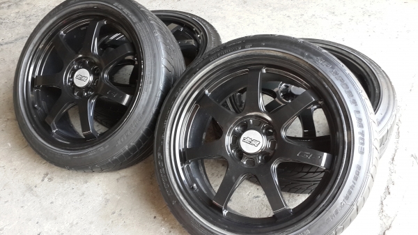 Mugen GP ขอบ 17 4รู100พร้อมยาง Dunlop ปี12