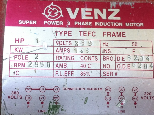 มอเตอร์เจียร์แกนคู่ VENZ ขนาด 1 แรงม้า ต่อใช้ไฟได้ 220/380 V. ตัวใหญ่ พร้อมใช้งานเจียร์หรือใส่ผ้าขัด ,แปรงลวด มอเตอร์เจียร์แกนคู่ VENZ ขนาด 1 แรงม้า ต่อใช้ไฟได้ 220/380 V. ตัวใหญ่ พร้อมใช้งานเจียร์หรือใส่ผ้าขัด ,แปรงลวด